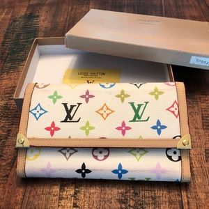 LOUIS VUITTON Monogram Wallet White